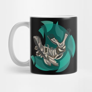 SEALION IN WATER BUBBLE STYLIZED ART Mug